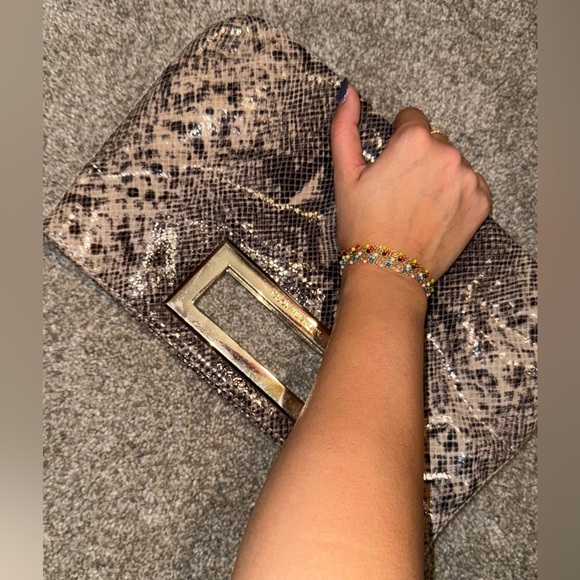 Michael Kors Vintage Snakeskin Effect Clutch - Picture 4 of 4